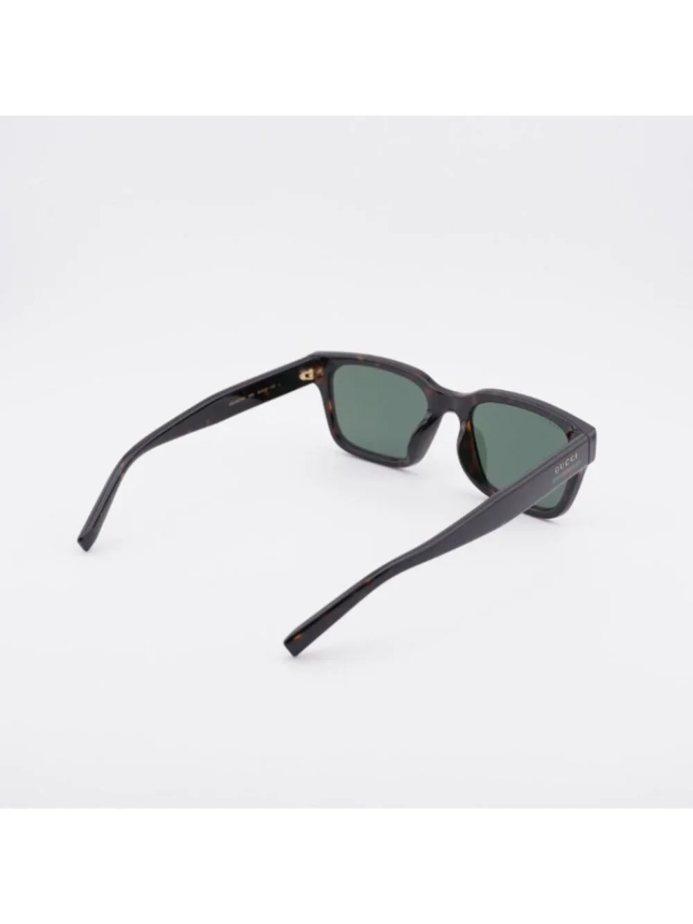 Gucci GG1857SK 002 Sunglasses Havana Square Frame, Green Lenses